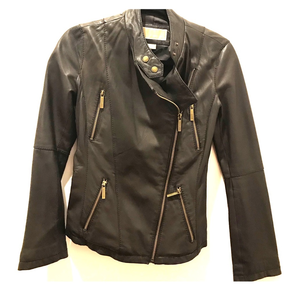 Dark brown Michael Kors leather jacket